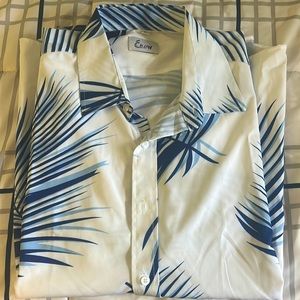 Graphic button up Tee